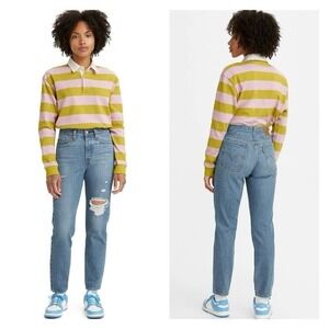 NWT Levi's Wedgie Icon Straight Leg Jeans 29 Athens Asleep Model‎ Off Duty